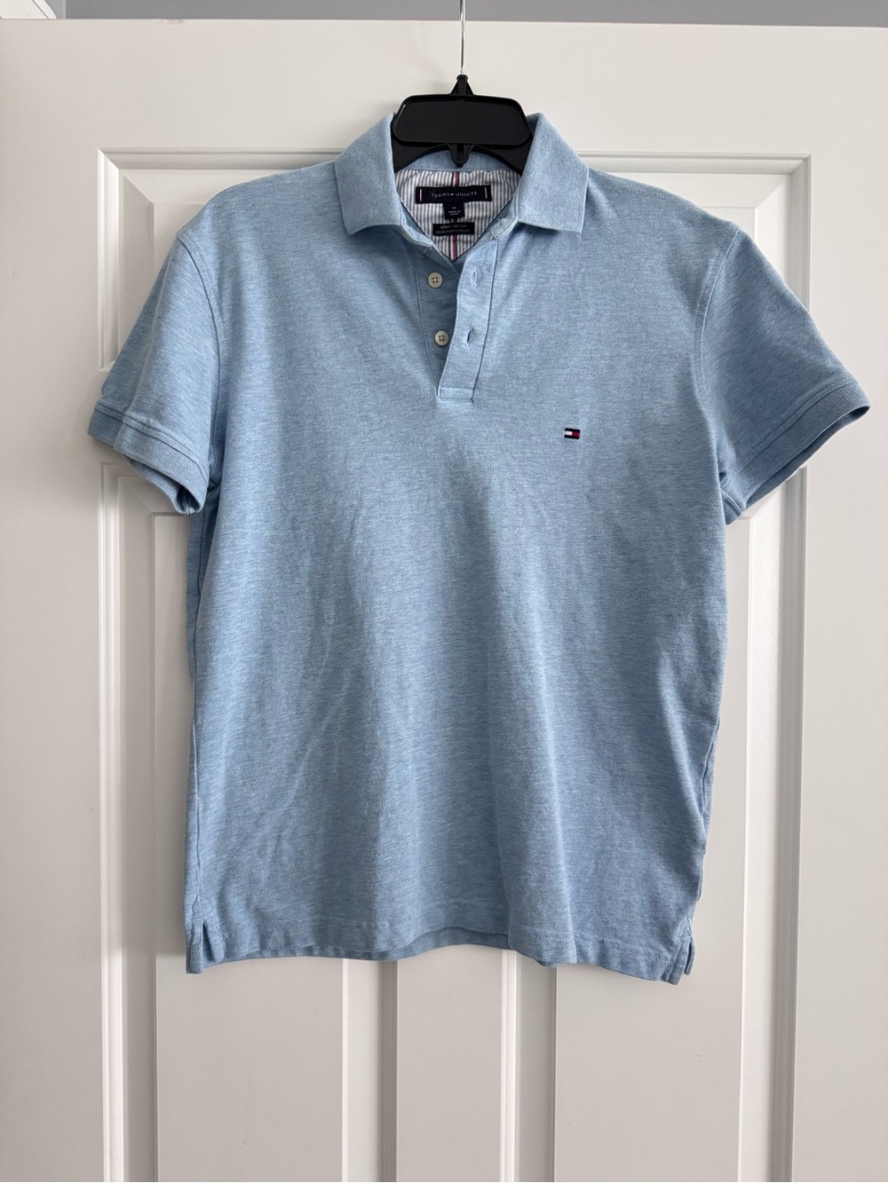 Tommy Hilfiger Men's Sky Blue Pique Polo
